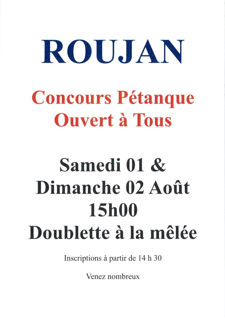 affiche concours pétanque